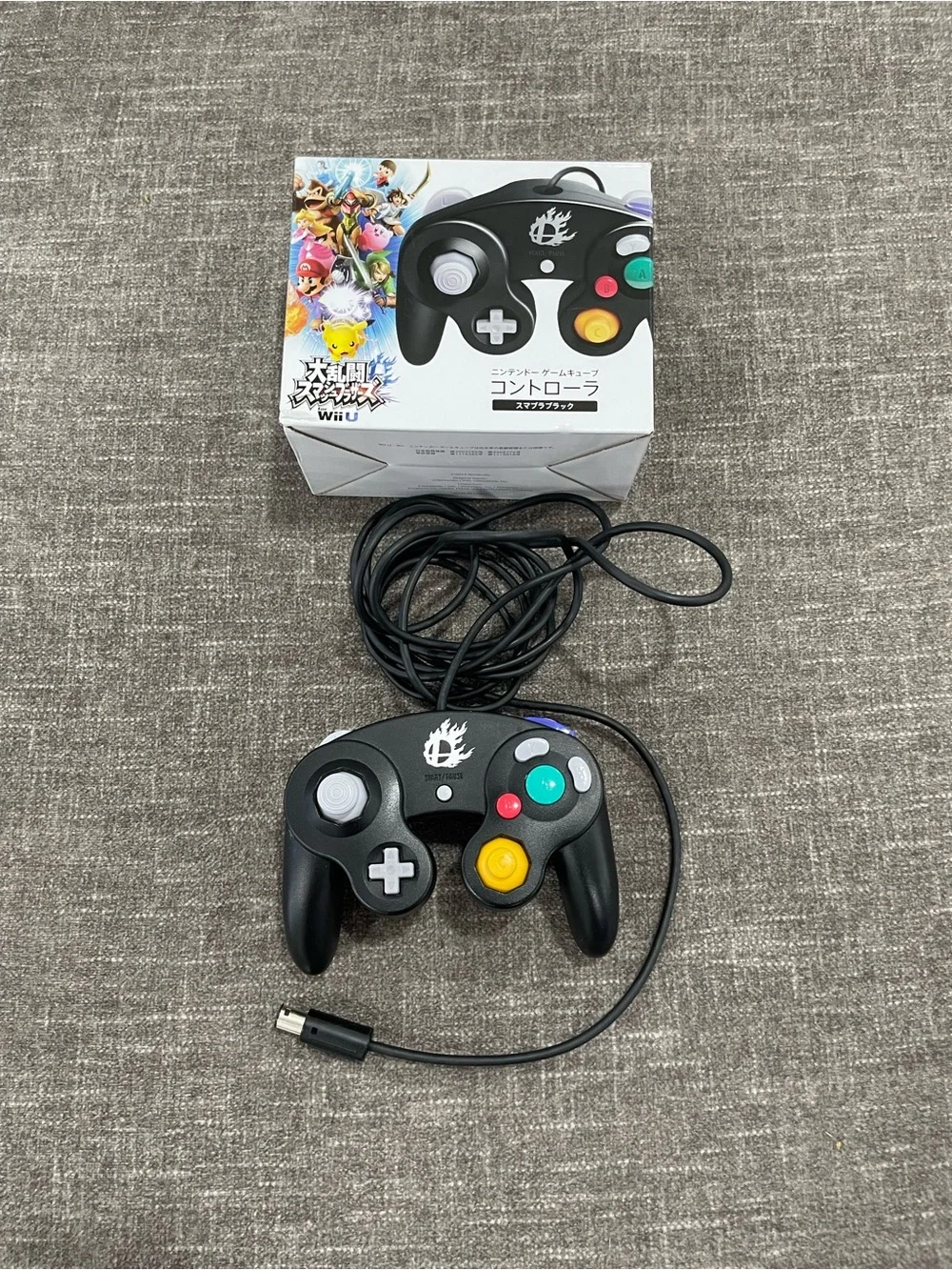 Nintendo Black Wired GameCube Controller - Super Smash Bros. Edition